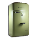 vintage fridge green icon
